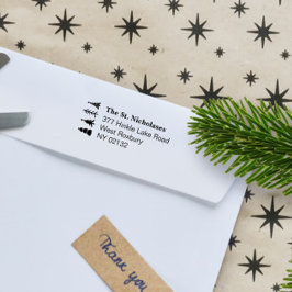 Cute Scandinavian God returadress Självfärgande Stämpel