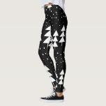 Cute Scandinavian jul Black and White Träd Leggings<br><div class="desc">Cute Scandinavian jul Black and White Träd Leggings</div>