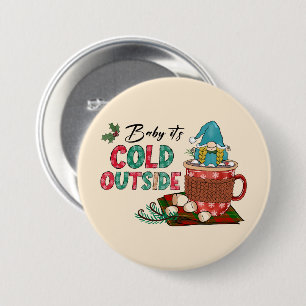 Cute Scandinavian jul Gnome & Hett Cocoa Knapp