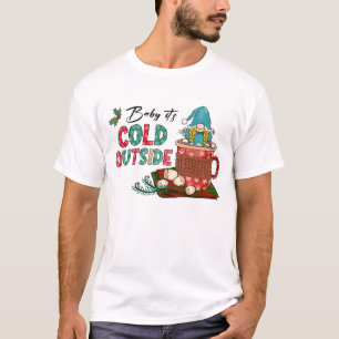 Cute Scandinavian jul Gnome & Hett Cocoa T Shirt