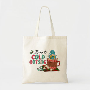 Cute Scandinavian jul Gnome & Hett Cocoa Tygkasse