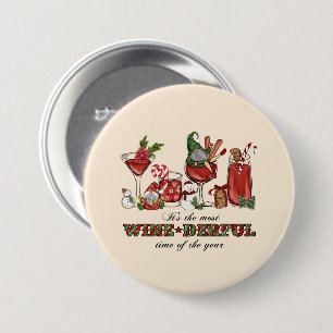 Cute Scandinavian jul Gnomes with Vin Glass Knapp