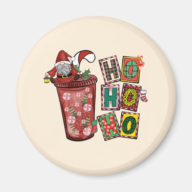 Cute Scandinavian Jultomten Gnome - jul Kopp Magnet (Framsidan)