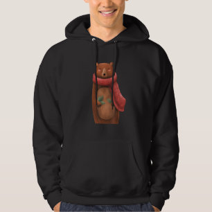 Cute Scarf Brown Bear Hoodie