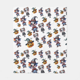 Cute Scary Funny Halloween Fleecefilt