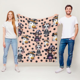 Cute Scary Funny Halloween Fleecefilt