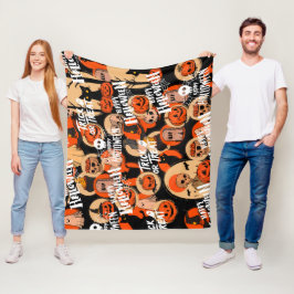 Cute & Scary Halloween Spooky vibes Fleecefilt