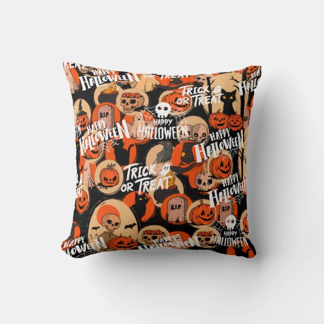  Cute & Scary Halloween Spooky vibes  Kudde (Framsida)