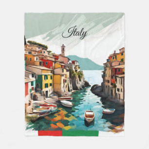 Cute Scenia Italien Mediterranean Kusten Sea Shore Fleecefilt