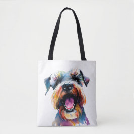 Cute Schnauzer - Colorful Hund design Tygkasse