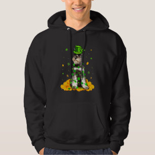 Cute Schnauzer Hund Irish Shamrock Hoodie