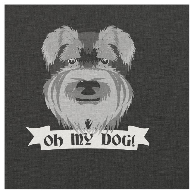 Cute Schnauzer Oh Min Hund Tyg (Närbild)