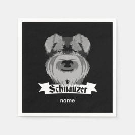 Cute Schnauzer Pappersservett