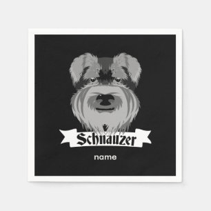 Cute Schnauzer Pappersservett