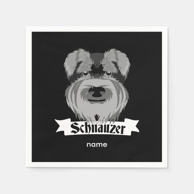 Cute Schnauzer Pappersservett (Framsidan)