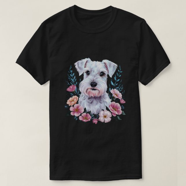 Cute Schnauzer T Shirt (Design framsida)