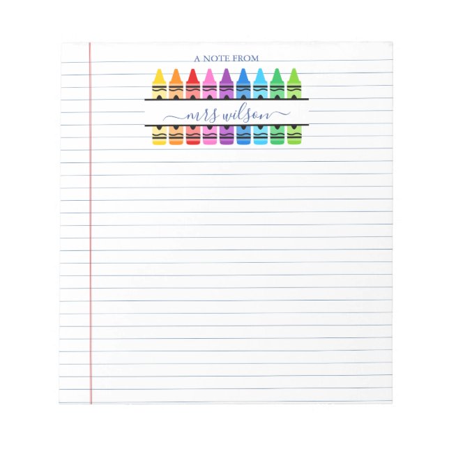 Cute School Bok skrev ett meddelande från lärare Anteckningsblock (Framsida)