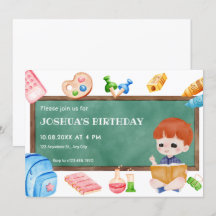 Cute School-chalkboard-födelsedag