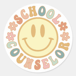 Cute School Counselor, Gift for School Counselor Runt Klistermärke