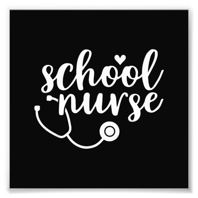 Cute School Nurse Appreciation Fototryck (Framsidan)
