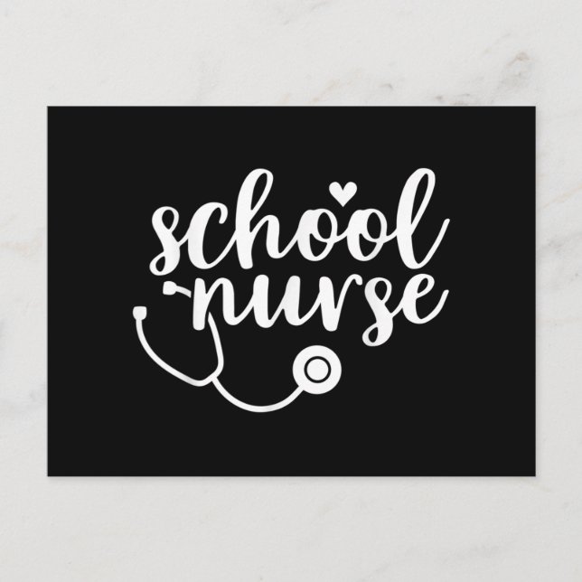 Cute School Nurse Appreciation Helg Vykort (Framsida)