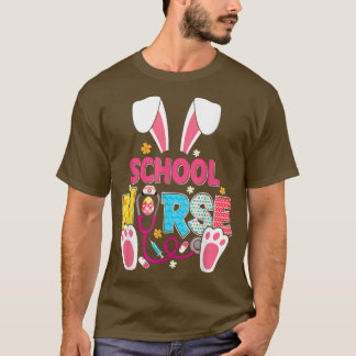 Cute School Nurse Funny Bunnies Påsk RN Cute Rab T Shirt