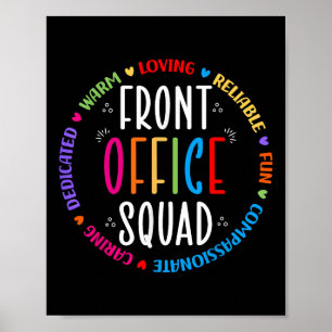 Cute School Secretary Admin Apprecition Front of Poster