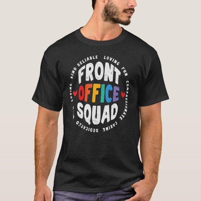 Cute School Secretary Admin Apprecition Front of T Shirt (Framsida)