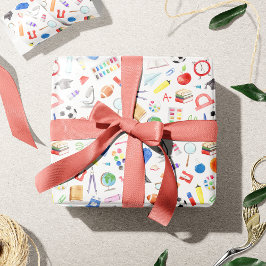 Cute School Supplies Back to school Mönster Presentpapper