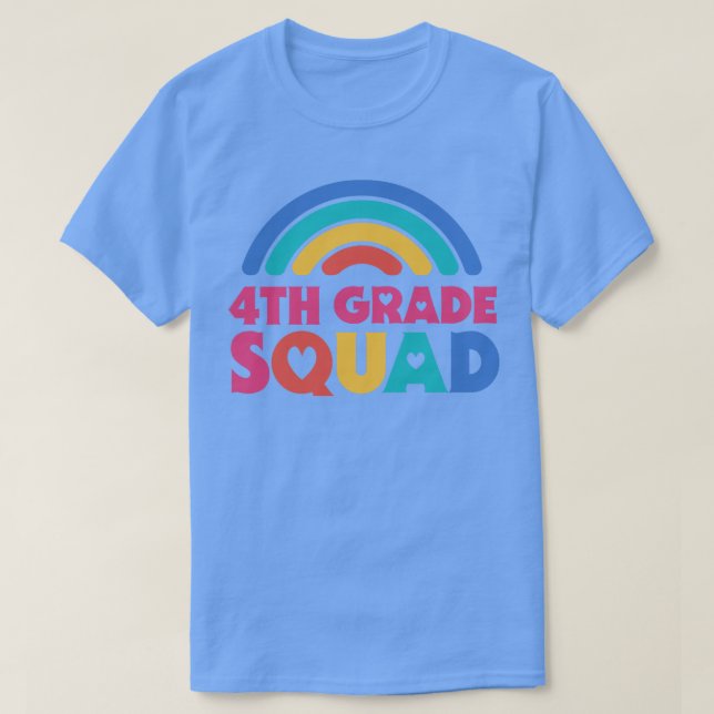 Cute School Teacher 4:e Klass Squad med Retro Rai T Shirt (Design framsida)
