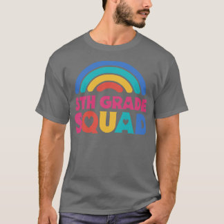 Cute School Teacher 5:e Klass Squad med Retro Rai T Shirt