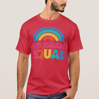 Cute School Teacher 6e Klass Squad med Retro Rai T Shirt