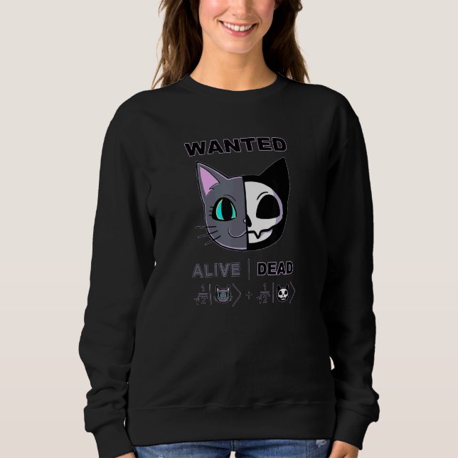 Cute Schrodingers Cat Alive Dead Quantum Physics M T Shirt (Framsida)