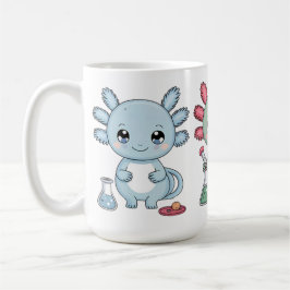 Cute Science Axolotl Grid Kaffemugg