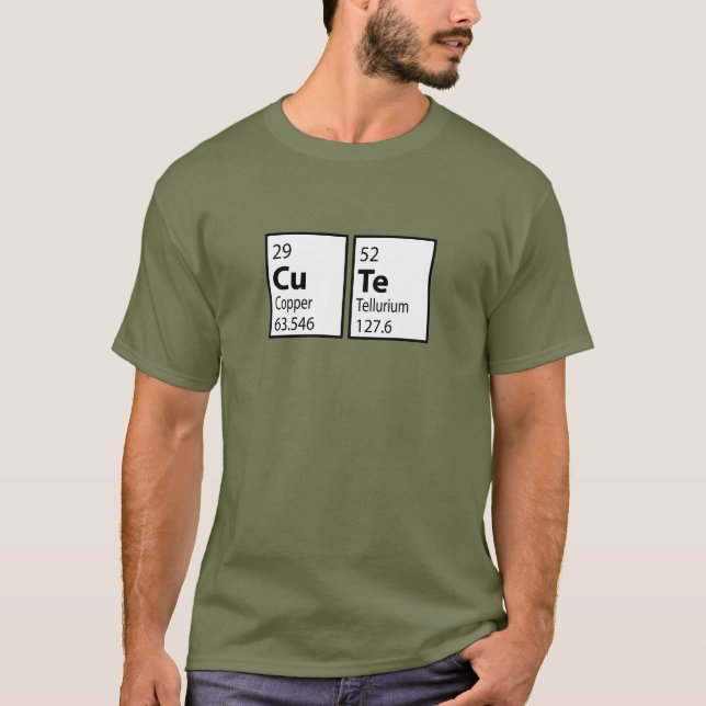Cute Science Geek College Nerd T Shirt (Framsida)