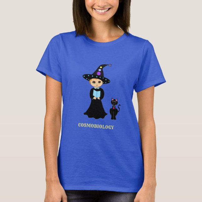 Cute Scientist och Cat T Shirt (Framsida)