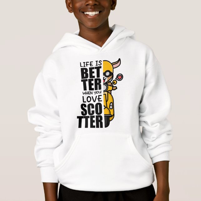 Cute Scooter Goat Design T Shirt (Framsida)