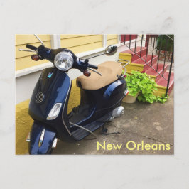 Cute Scooter i New Orleans Marigny Vykort