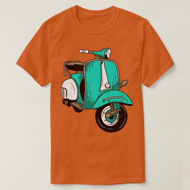 Cute Scooter Illustration T Shirt (Design framsida)