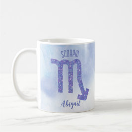 Cute Scorpio Astrology-Lila för Anpassningsbar Kaffemugg