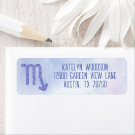 Cute Scorpio Astrology-Personlig Returadress Etikett