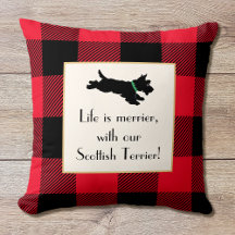 Cute Scottie Hund Buffalo Play Red