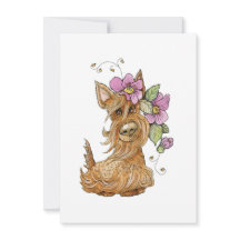 Cute Scottie hund, Scottie hund, Scottie Note Card