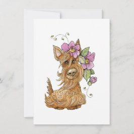 Cute Scottie hund, Scottie hund, Scottie Note Card Anteckningskort
