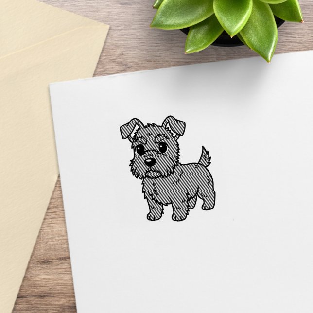 Cute Scottish Terrier Dog 1x1 Stämpel (Skapare uppladdad)