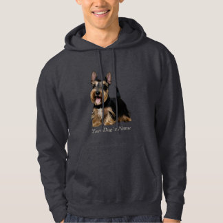 Cute Scottish Terrier Puppy Färg Silhouette Hoodie