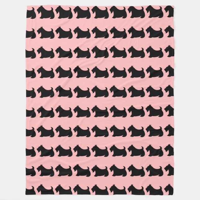 Cute Scottish Terrier Scotty Hund Blanket Gift Fleecefilt (Framsidan)