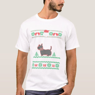 Cute Scottish Terrier Ugly jul Party Scottie T Shirt