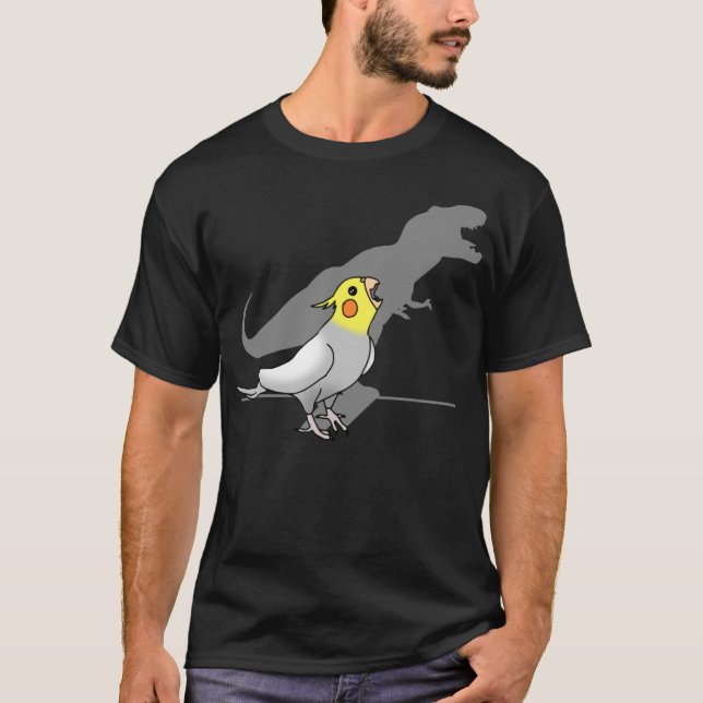 Cute Screaming Parrot Birb Memes Funny T-Rex Cocka T Shirt (Framsida)