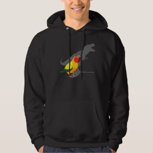 Cute Screaming Parrot, Birb Memes, Funny T-Rex Sol Hoodie